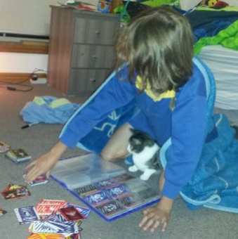 Playing footy cards