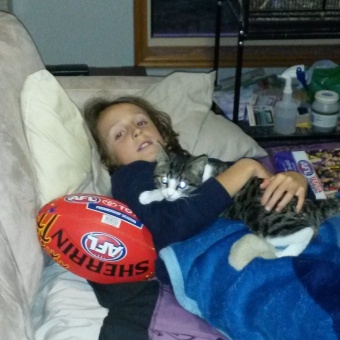 A boy and his cat...